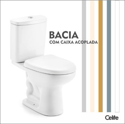 Imagem de BACIA DUPLO ACIONAMENTO + CAIXA ACOPLADA
