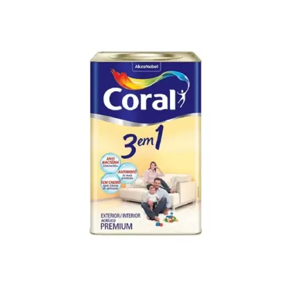 Imagem de TINTA CORAL 3 EM 1  -18LTS - BRANCA