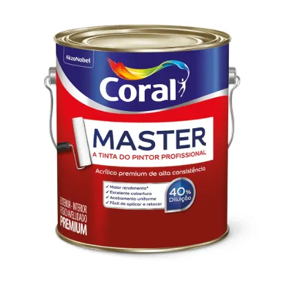 Imagem de TINTA ACRÍLICA MASTER CORAL BRANCA 3,6LT